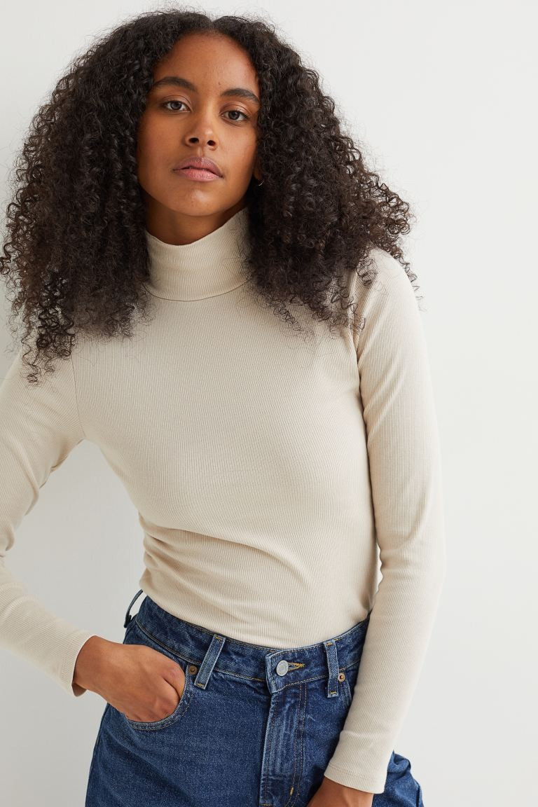 Ribbed Turtleneck Top
							
							$14.99 | H&M (US + CA)