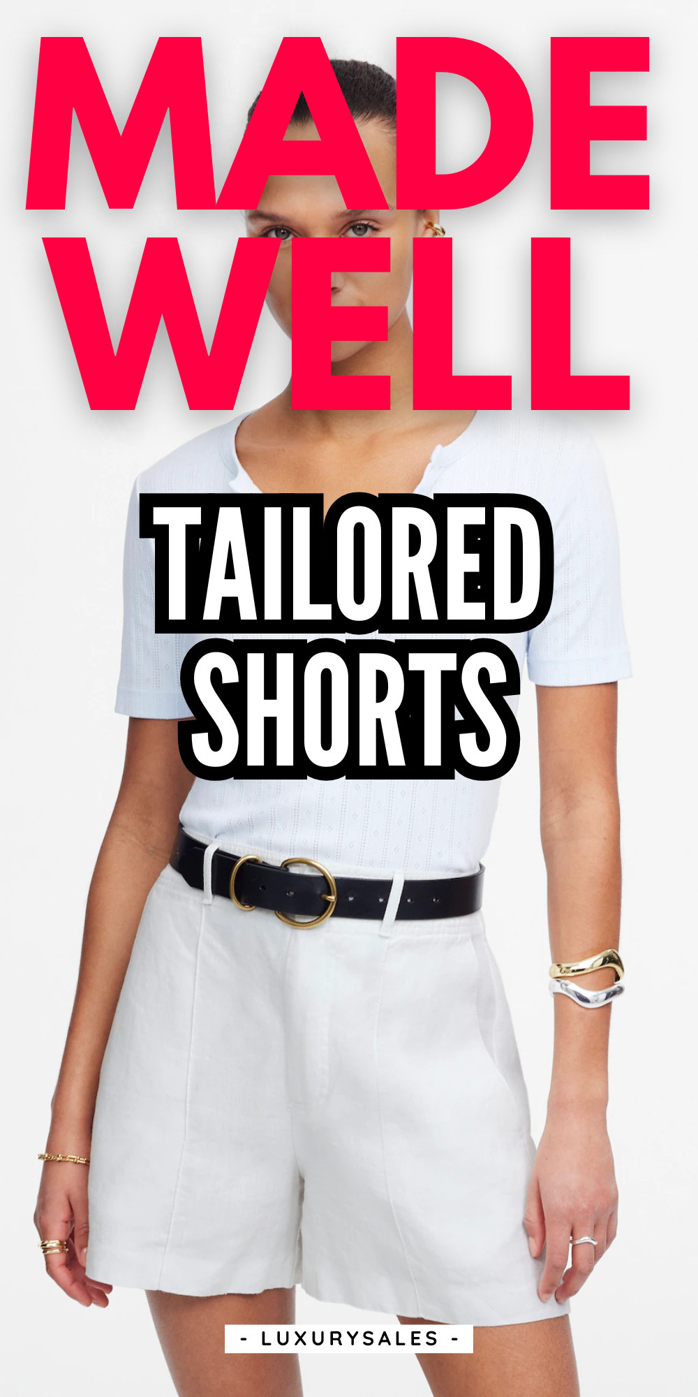 Effortless elegance in crepe pleated trouser shorts. Perfect for summer sophistication. #MadewellStyle #SummerEssentials #ElevatedBasics #EasyChic 

 #LTKxMadewell #LTKSaleAlert #LTKFindsUnder100