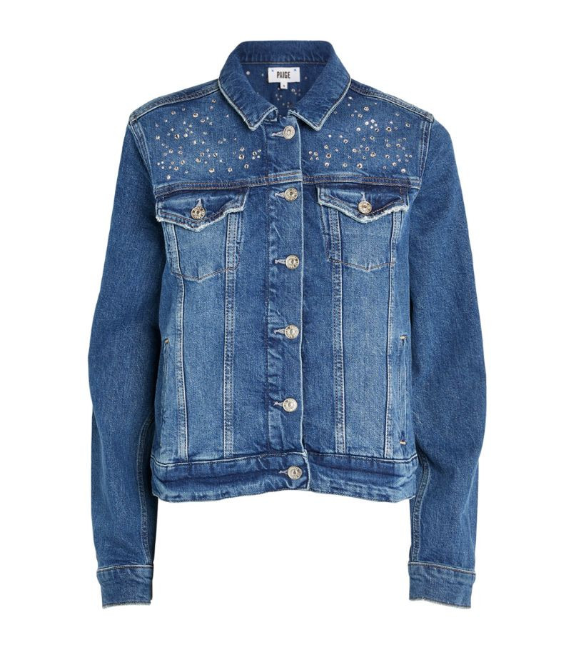 PAIGE Denim Embellished Rowan Jacket | Harrods