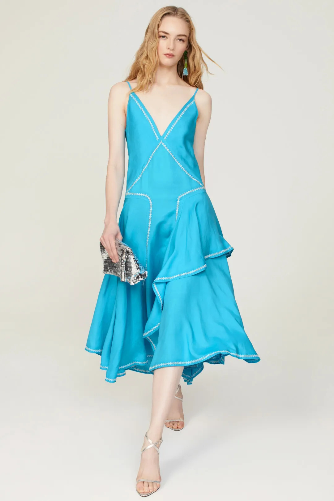Aqua Midi Dress | Rent the Runway