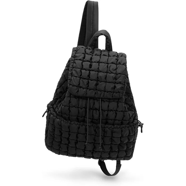 hibear Puffer Backpack,Small Quilted Lightweight Travel Backpack for Women Nylon Gym Bag can Carr... | Walmart (US)