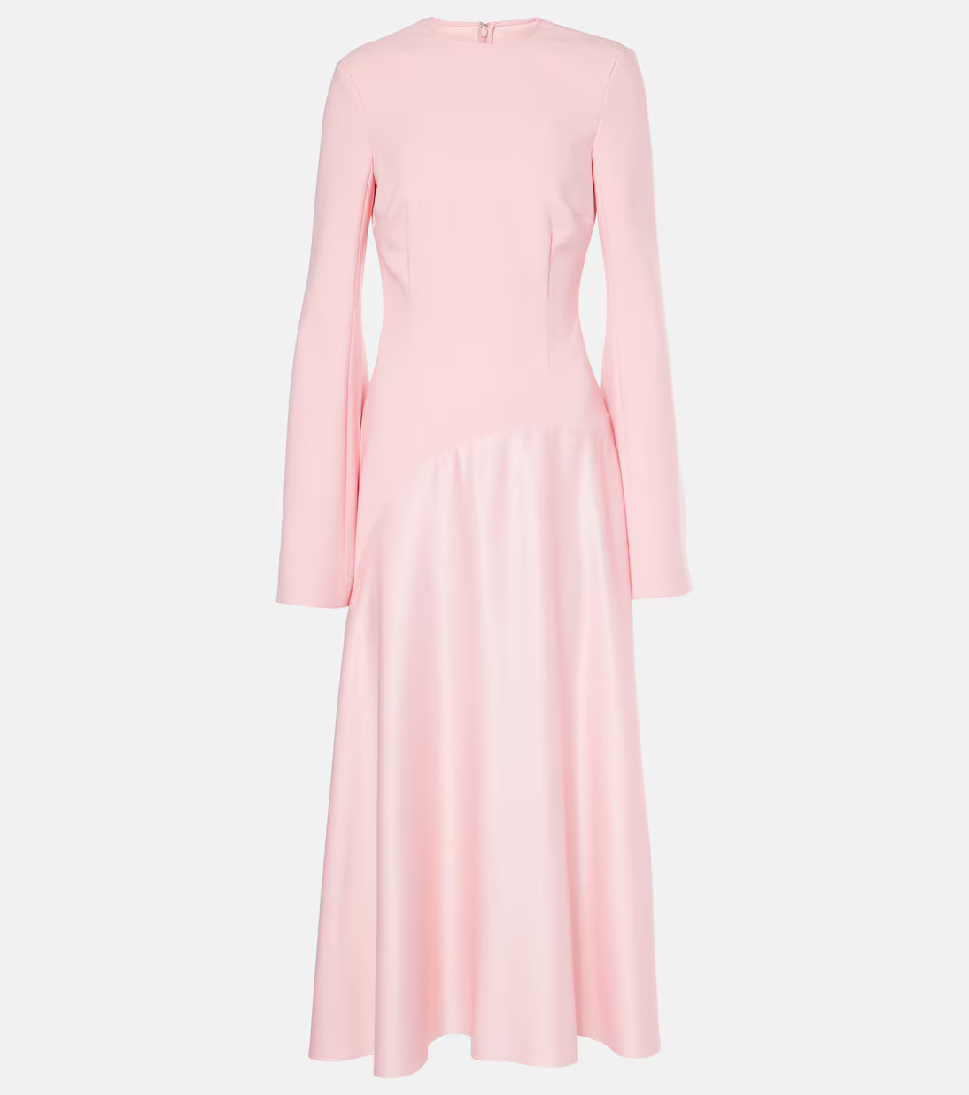 Gaia crêpe and satin midi dress | Mytheresa (US/CA)