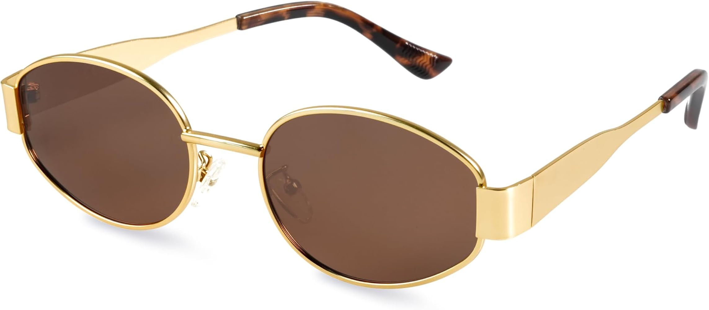 livho 2025 Trendy Oval Sunglasses - Stylish Polarized Shades for Everyday - Retro Metal Frames | Amazon (US)