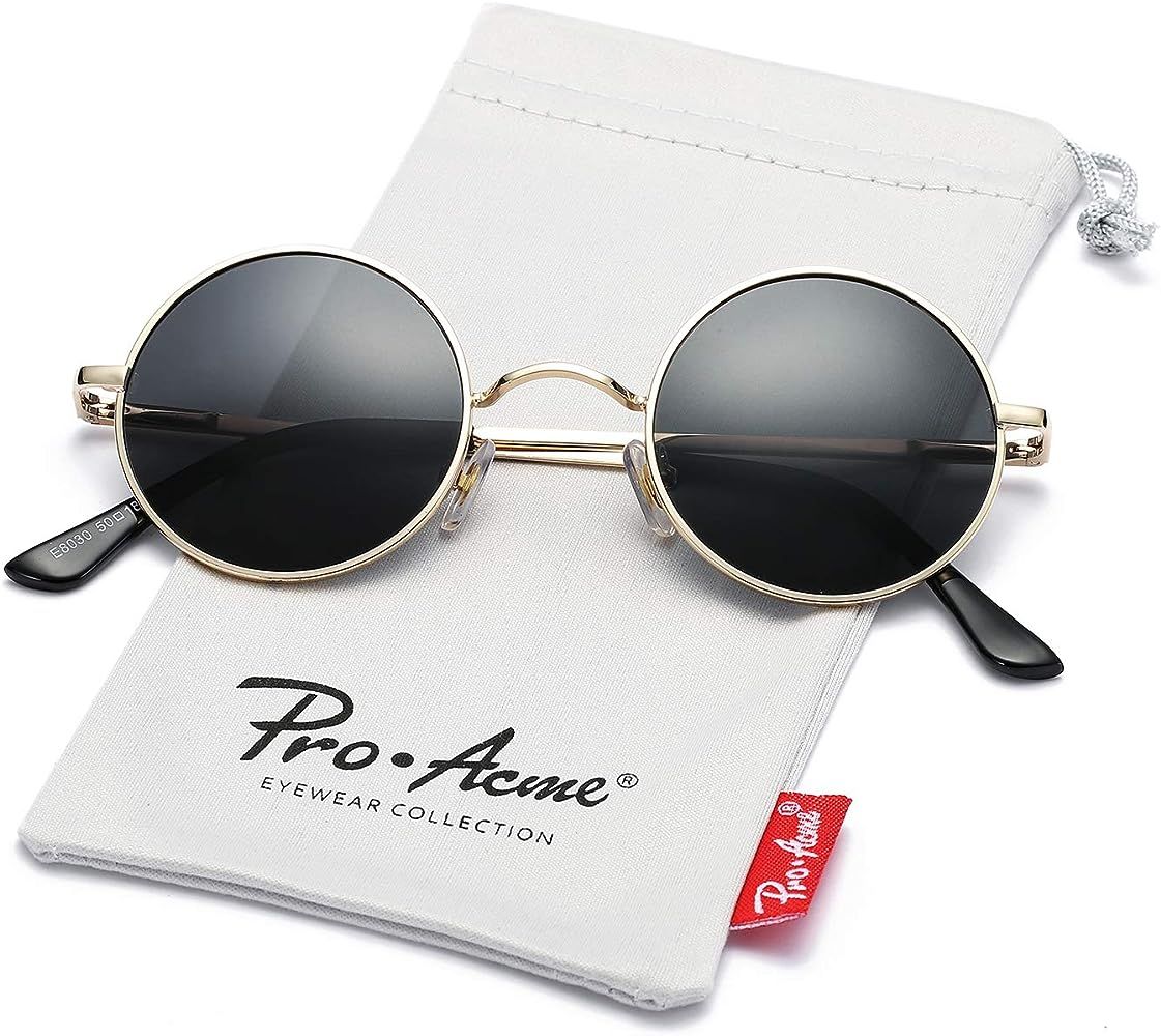 Retro Small Round Polarized Sunglasses for Men Women John Lennon Style | Amazon (US)