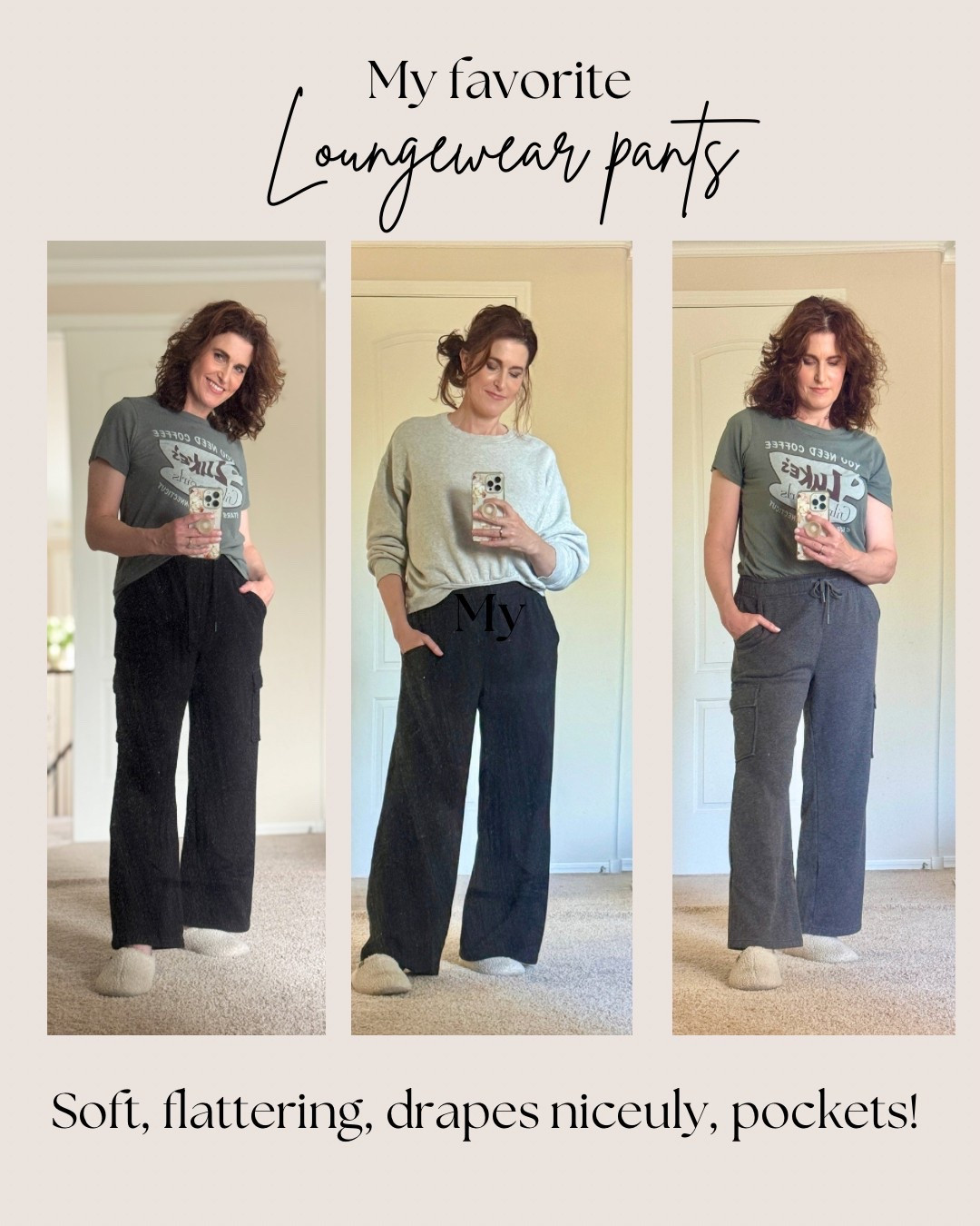 Soft, comfy loungewear pants with pockets!! 

These are my favorites and are in rotation regularly. Perfect for around the house, traveling and running errands.

Target fashion, Amazon fashion,loungewear, 50+, fashion over fifty, fashion over 50, Gilmore Girls, Luke’s Diner, cropped sweatshirts 

#LTKHome #LTKOver40 #LTKFindsUnder50