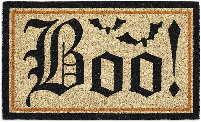 DII Natural Coir Fiber Outdoor Doormat, Decorative Halloween, Pet Friendly Mat, 17x29, Boo | Amazon (US)