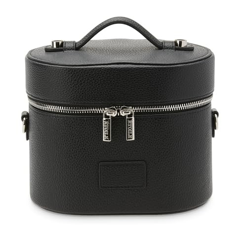 ETOILE - Oval Toiletry Case Black - Travel Makeup Bag Organizer with Shoulder Strap and Removable Divider | Amazon (US)