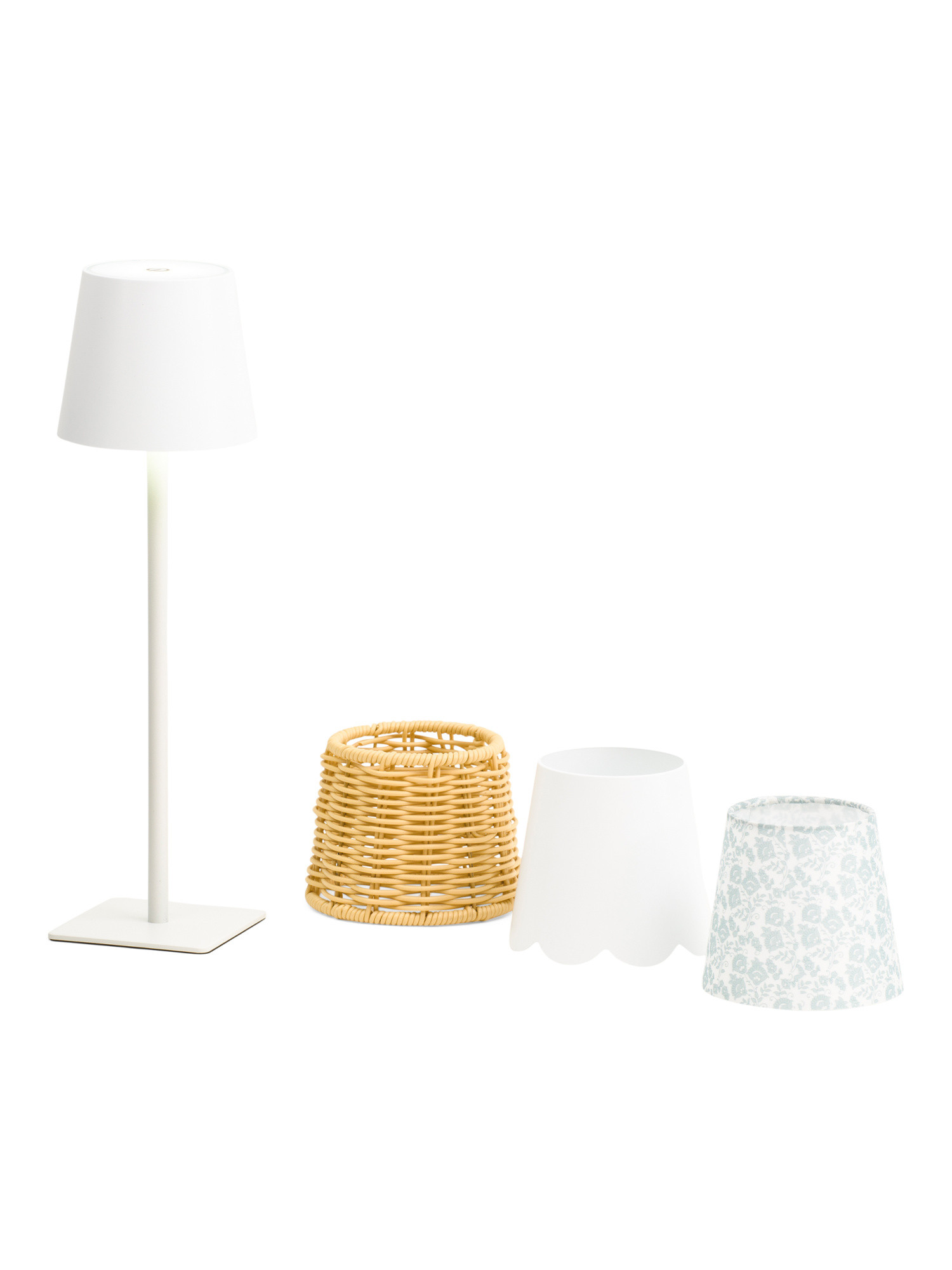 14in Rechargeable Lamp With 4 Interchangeable Shades | Lighting | Marshalls | Marshalls