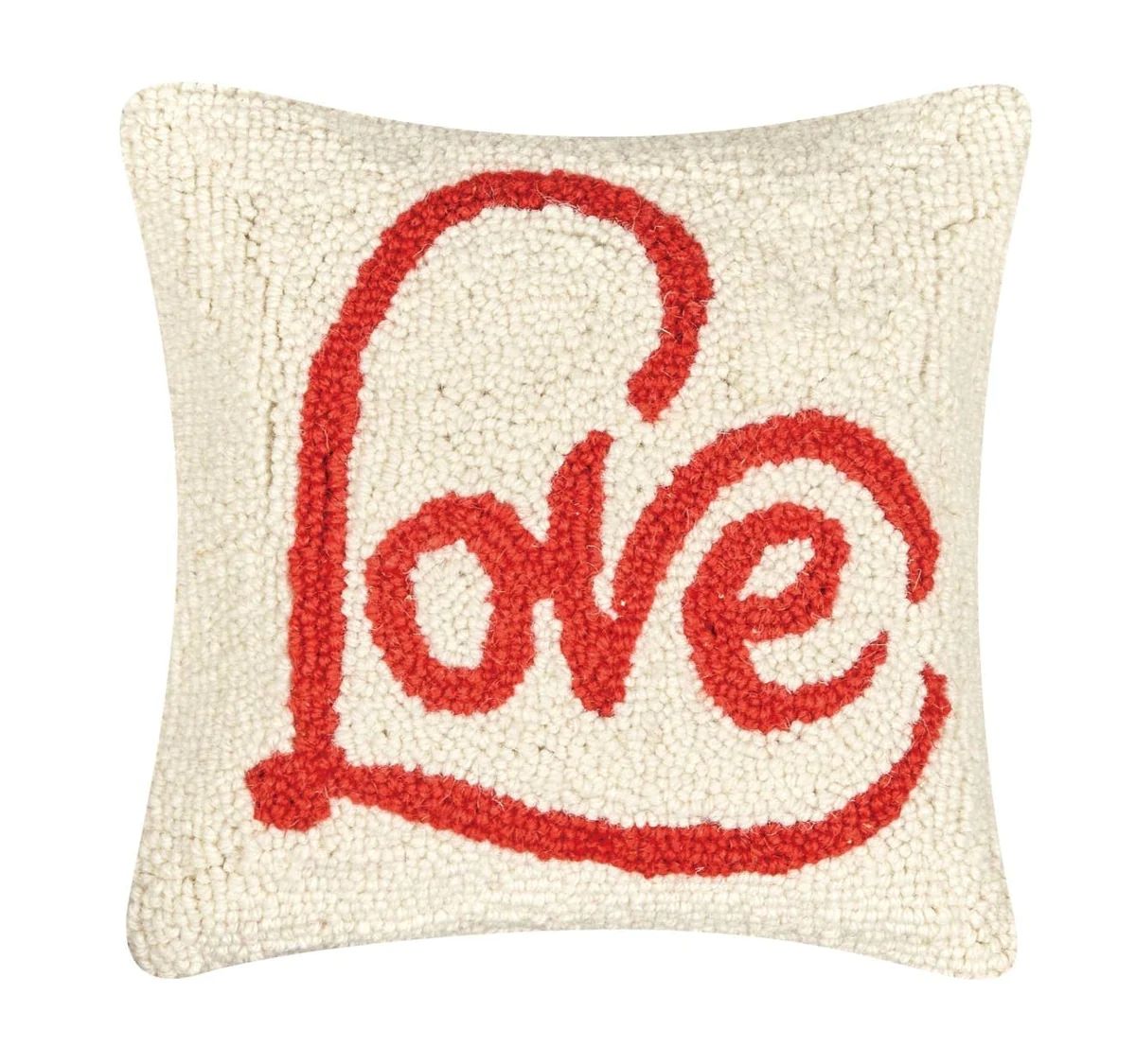 Love Heart Hooked Pillow | Teggy French