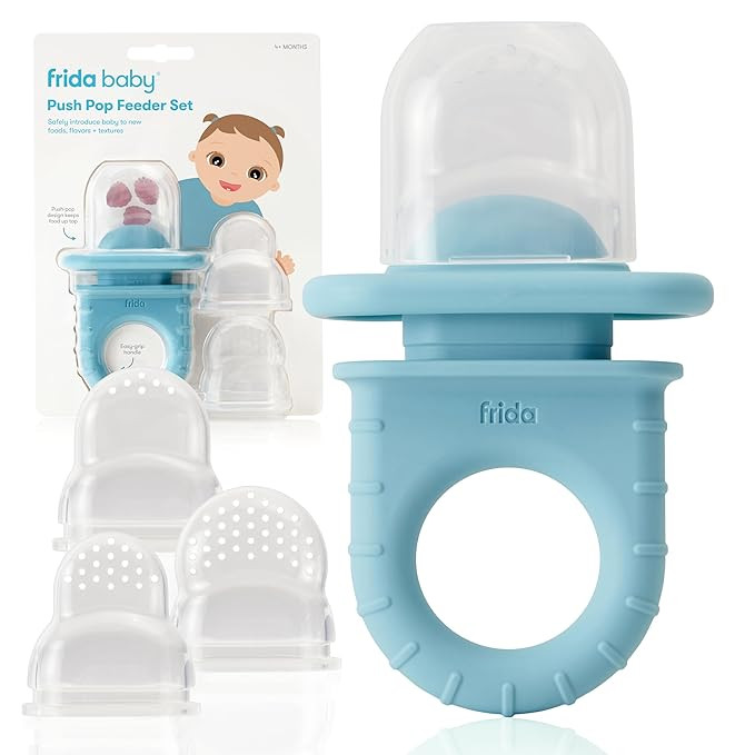 Frida Baby Push Pop Feeder, Baby Fruit Feeder, Baby Fruit Food Feeder to Safely Introduce New Foo... | Amazon (US)