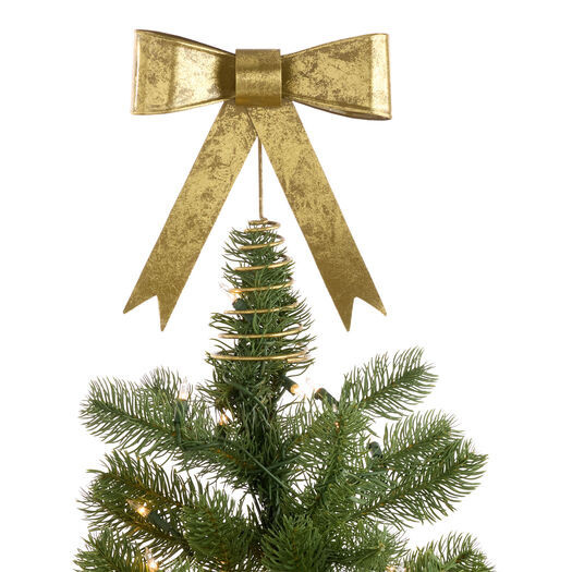 Gold Metal Bow Tree Topper by World Market | World Market