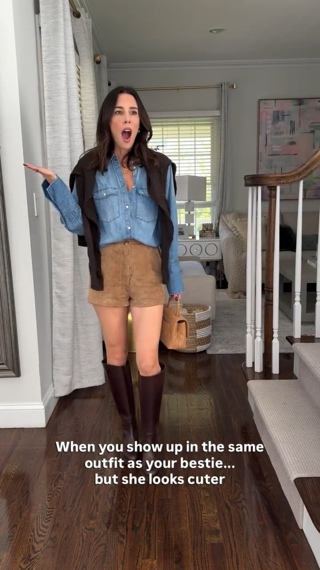 Twinning with my little munchkin! 

But seriously, how cute does she look in this outfit?!

Shirt: @jcrew 
Shorts: @l.cuppini 
Boots: @stuartweitzman 

Calista’s outfit:
Shirt: @gapkids 
Skirt: @hm 
Boots: @oldnavy 

Comment LINKS for links to both of our outfits, or click the link in my bio!
🫶🏼