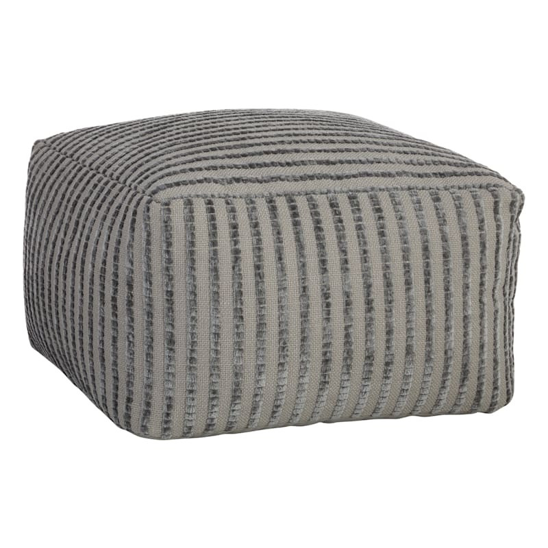 Bubble Dot Pouf, Dark Grey | At Home
