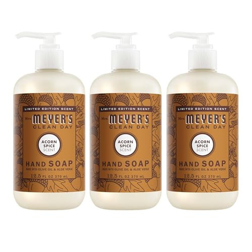 MRS. MEYER'S CLEAN DAY Hand Soap, Acorn Spice Scent, 12.5 Fl Oz Bottle - 3 Pack | Amazon (US)