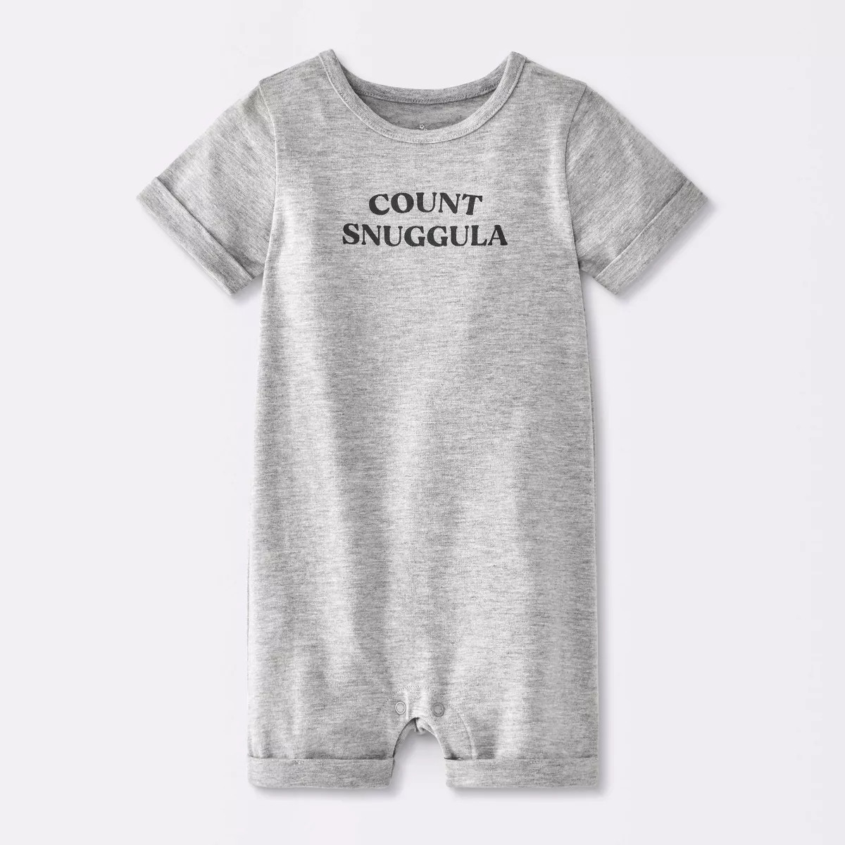 Baby' Halloween 'Count Snuggula' Jersey Romper - Cloud Island™ Heather Gray 0-3M | Target