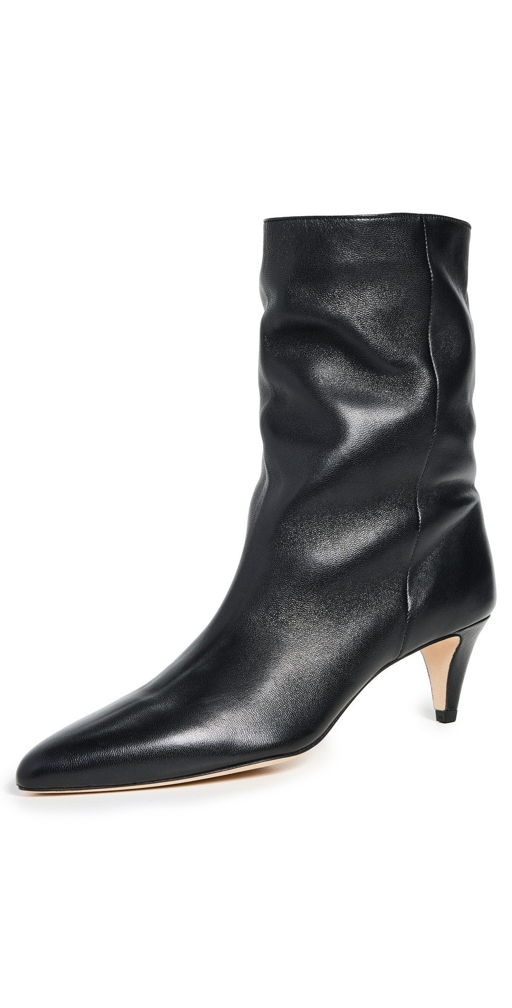 BY FAR Lysander Black Lamb Nappa Leather Booties Black 36 | Shopbop