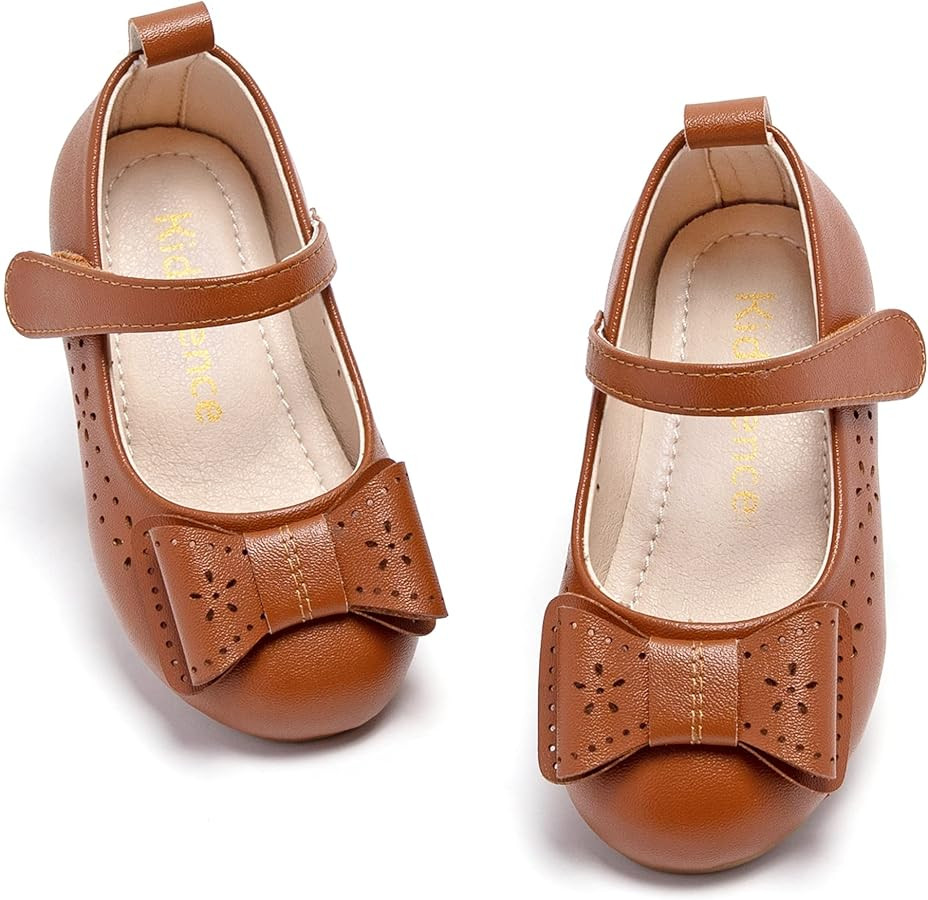 Kiderence Toddler Girls Dress Shoes Little Kids Mary Janes Ballet Flats Toddler | Amazon (US)