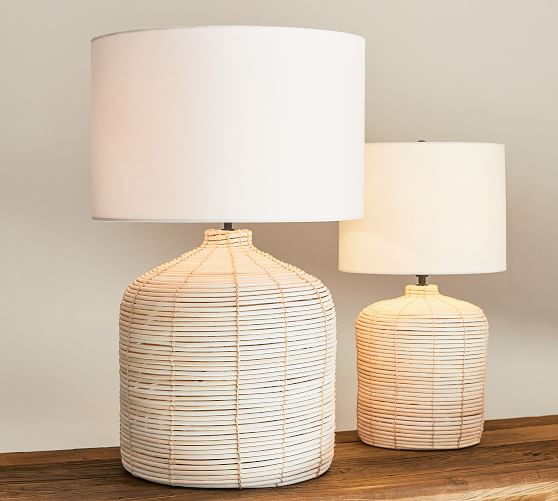 Cambria Rattan Table Lamp | Pottery Barn (US)