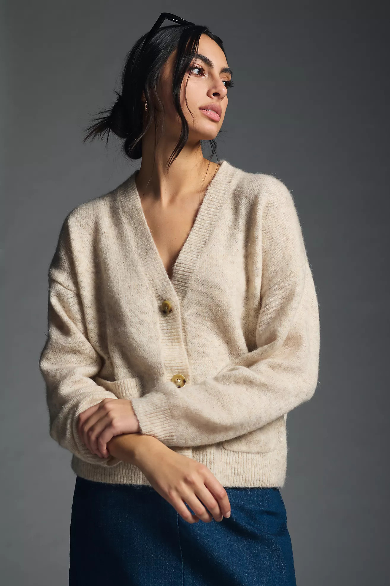 Sundry Oui Boxy Cardigan | Anthropologie (US)