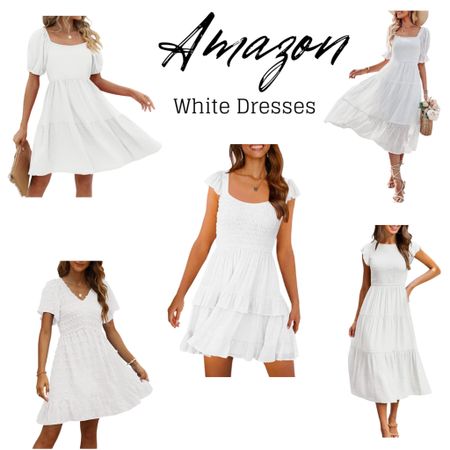 Amazon white summer dresses 

#LTKSeasonal #LTKunder50 #LTKstyletip