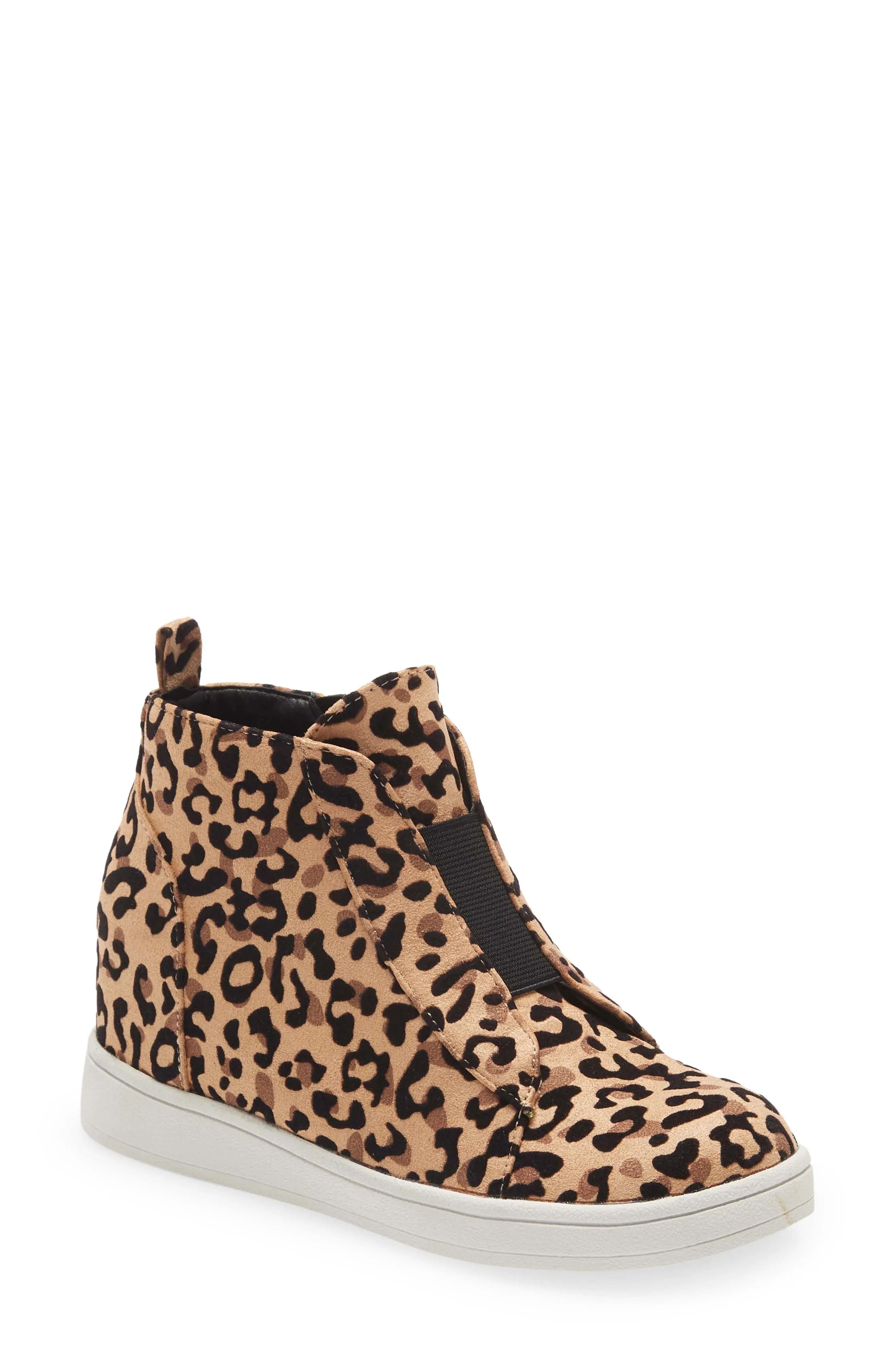 MIA Gracey Wedge Sneaker, Size 1 M in Leopard at Nordstrom | Nordstrom