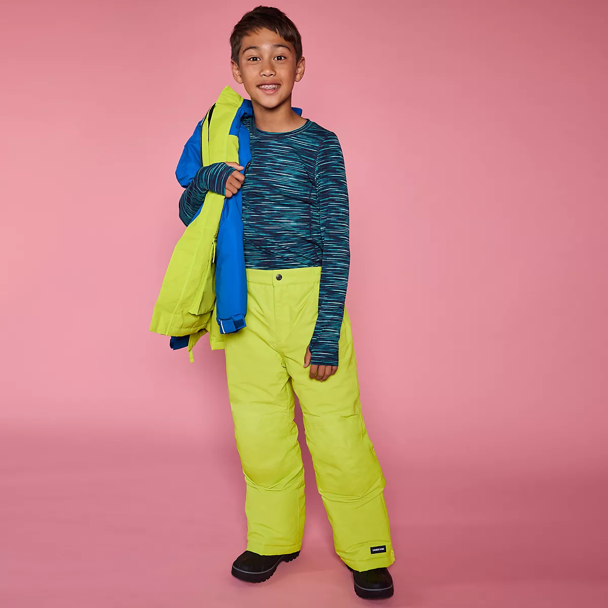 Kids Squall Waterproof Insulated Iron Knee Snow Pants | Lands' End (US)
