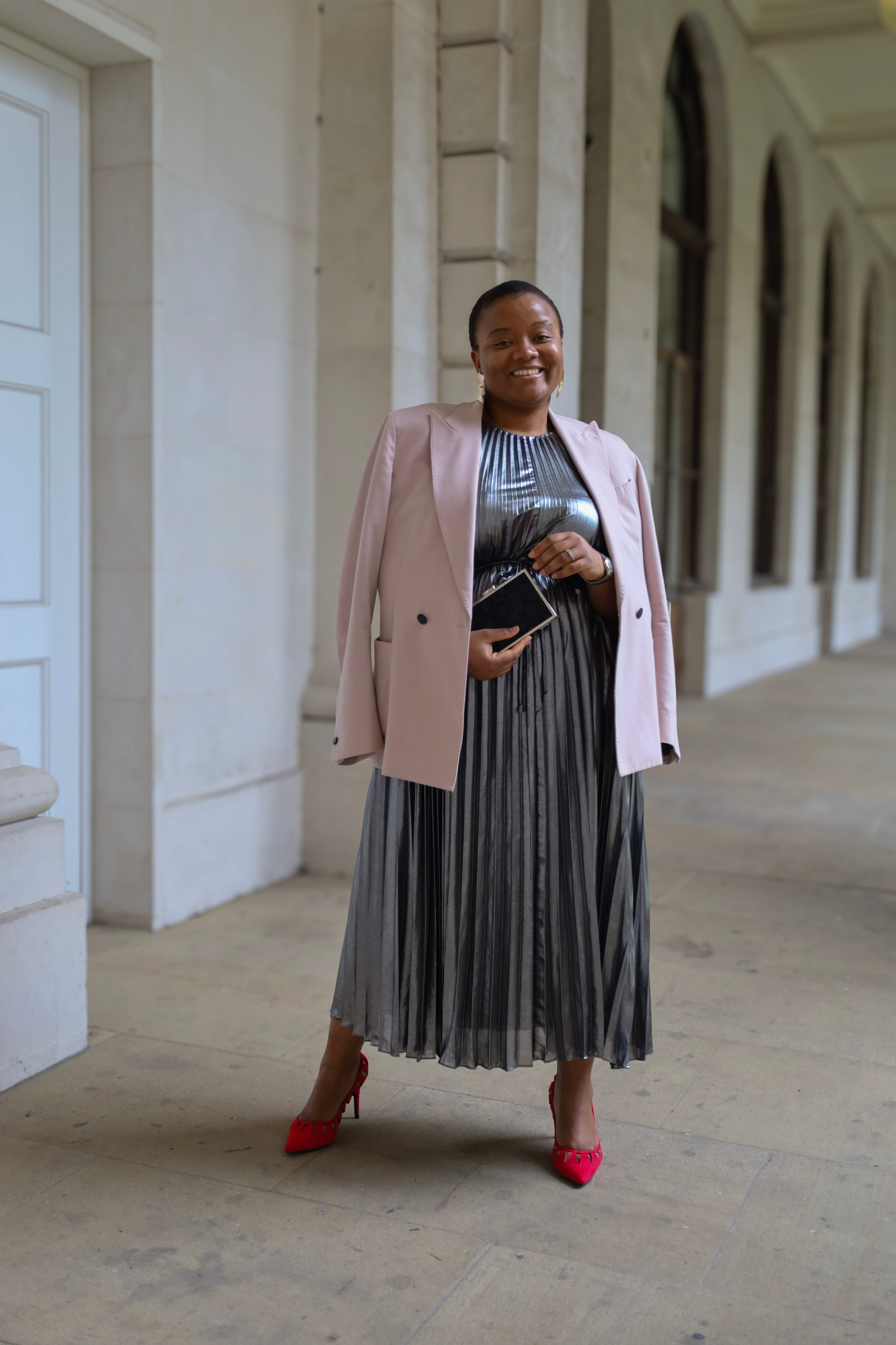 Elegant dressing in silver pleats.

#LTKuk #LTKeurope #LTKluxury