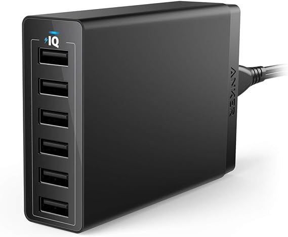 Anker Charger, 60W 6 Port Charging Station, PowerPort 6 Multi USB Charger for iPhone 15/Pro/Pro M... | Amazon (US)