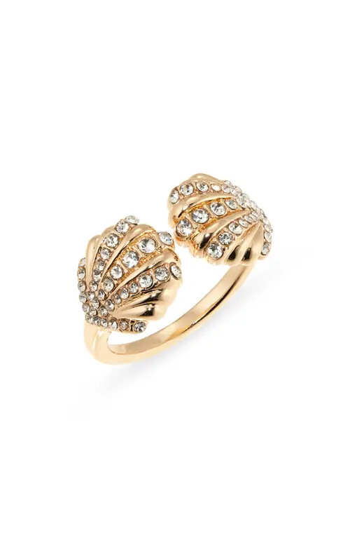 BaubleBar Halle Seashell Ring in Gold/Clear at Nordstrom, Size 8 | Nordstrom