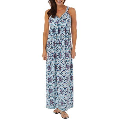 Allison Brittney Womens Mandala Twist Front Maxi Dress | Walmart (US)