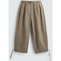Zara - Balloon Fit Pleated Pants - Taupe Brown - 34 (Us 34) - Man | Zara US