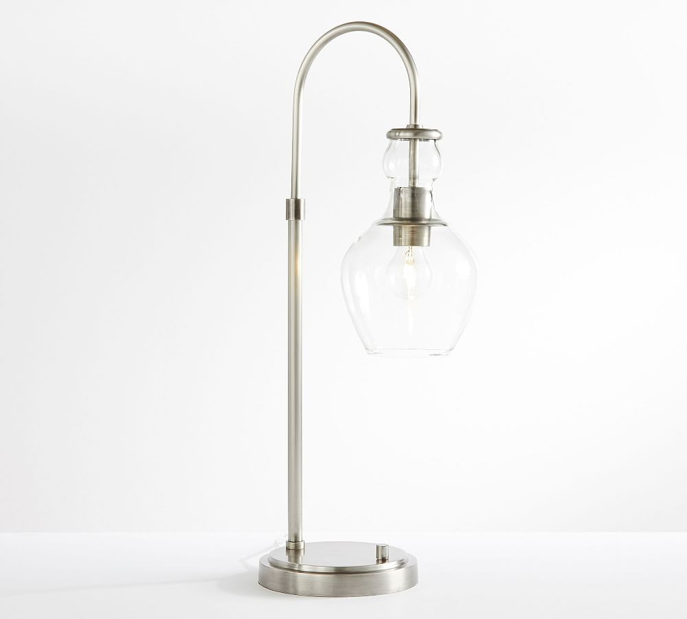 Flynn Recycled Glass USB Table Lamp | Pottery Barn (US)