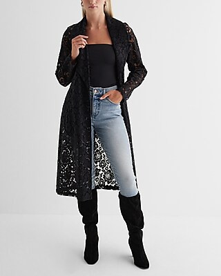 Express Women's Lace Belted Trench Coat | Express