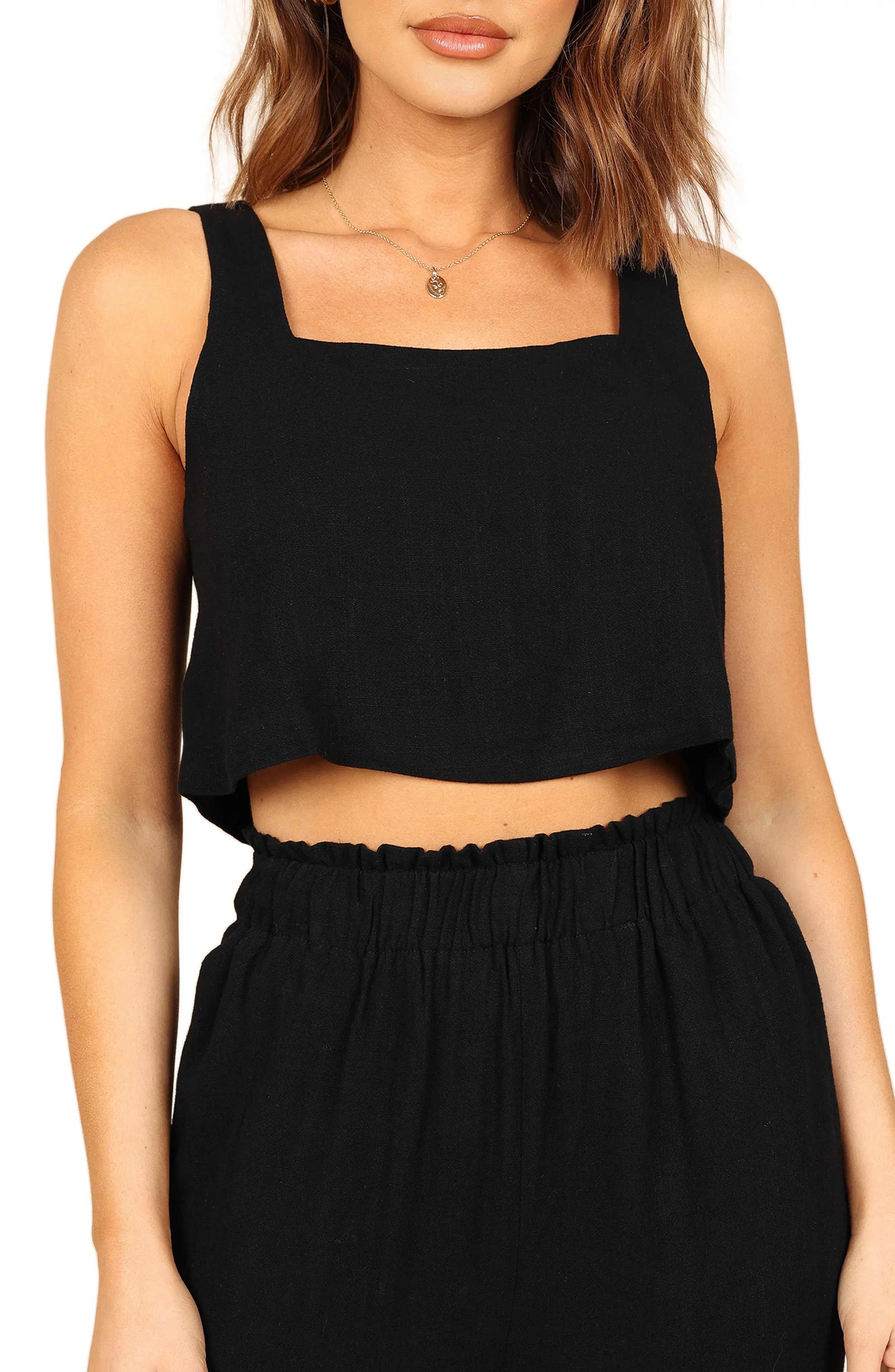 Eleanor Linen Crop Tank (Women) | Nordstrom | Nordstrom