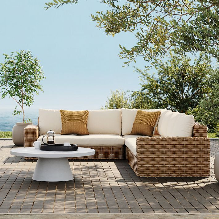 Westport Outdoor 4-Piece Sectional (136") | West Elm (US)