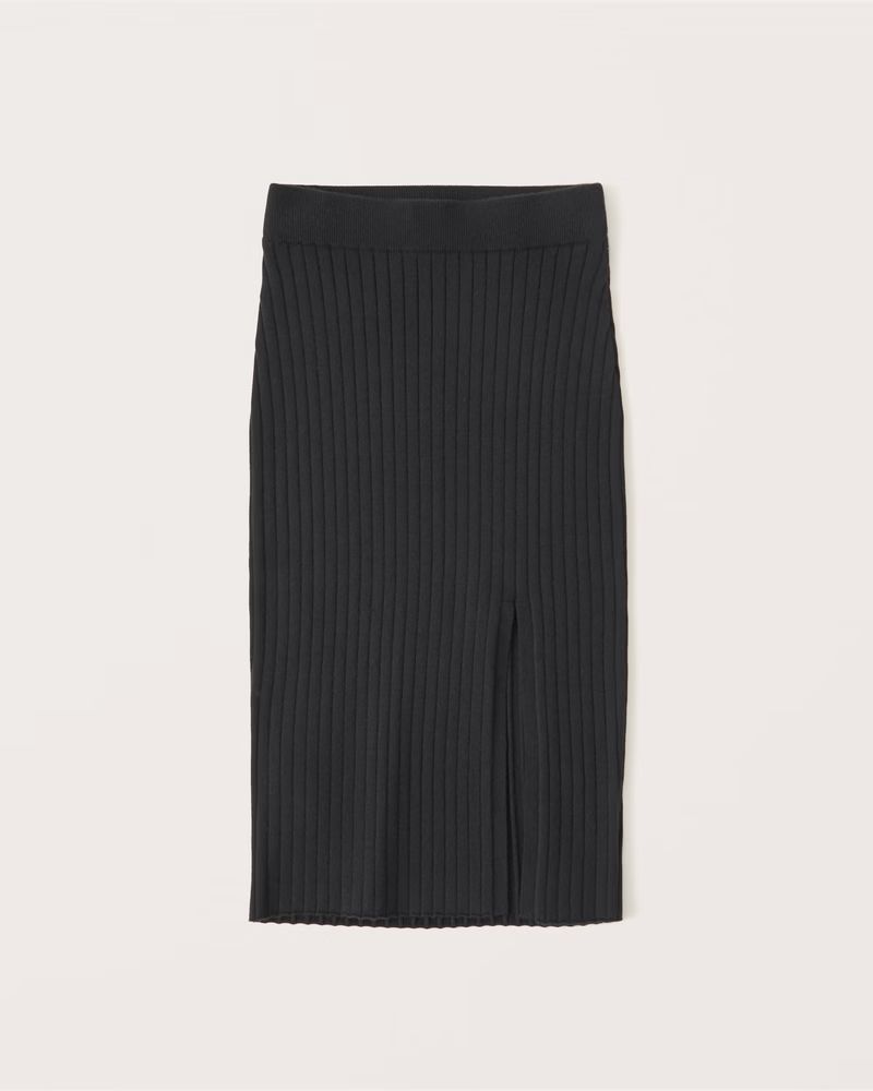 Ribbed Sweater Midi Skirt | Abercrombie & Fitch (US)