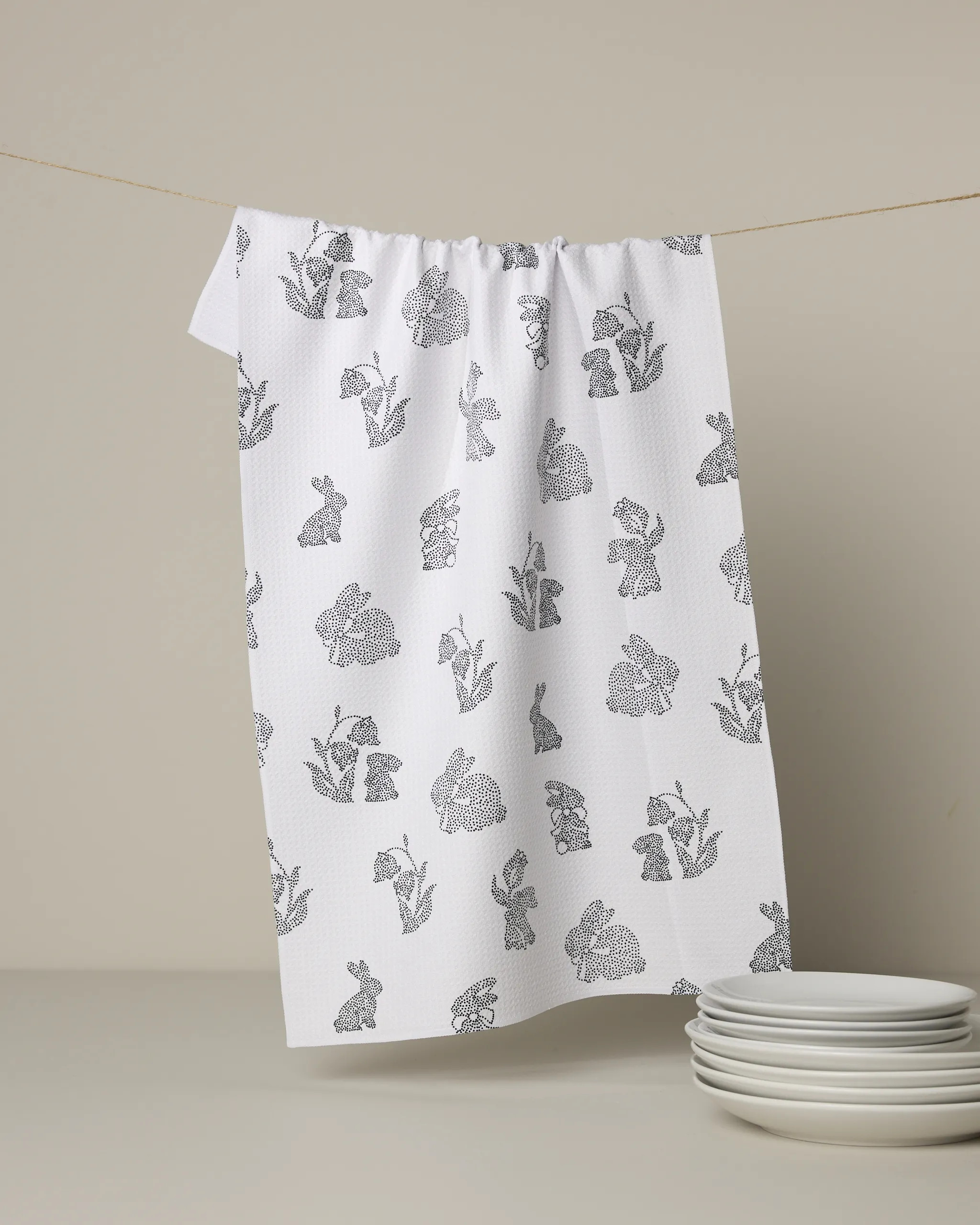Bunny Dots Tea Towel | Geometry | Geometry
