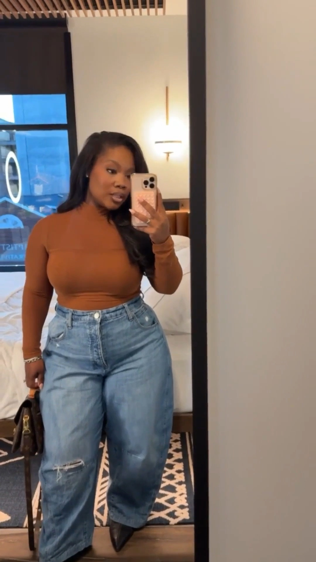Fall outfit Inspo ✨ pants are on clearance! 

Fall fashion, fall outfits women, curvy girl fashion, Date night outfits, Amazon finds, Amazon fashion, express jeans, Emmy Petit