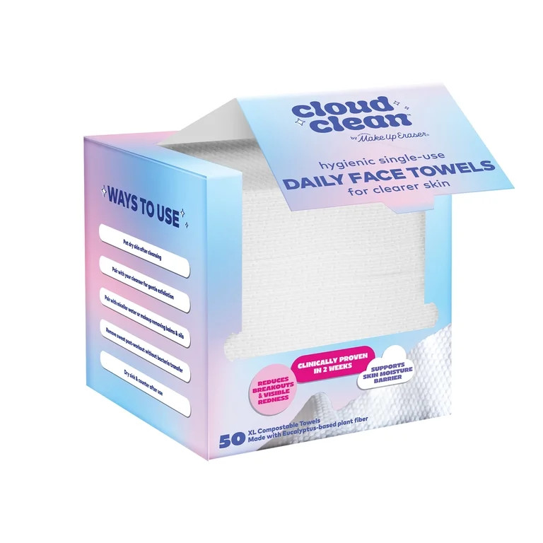The Original MakeUp Eraser Cloud Clean Daily Face Towels XL - 50 Count | Walmart (US)