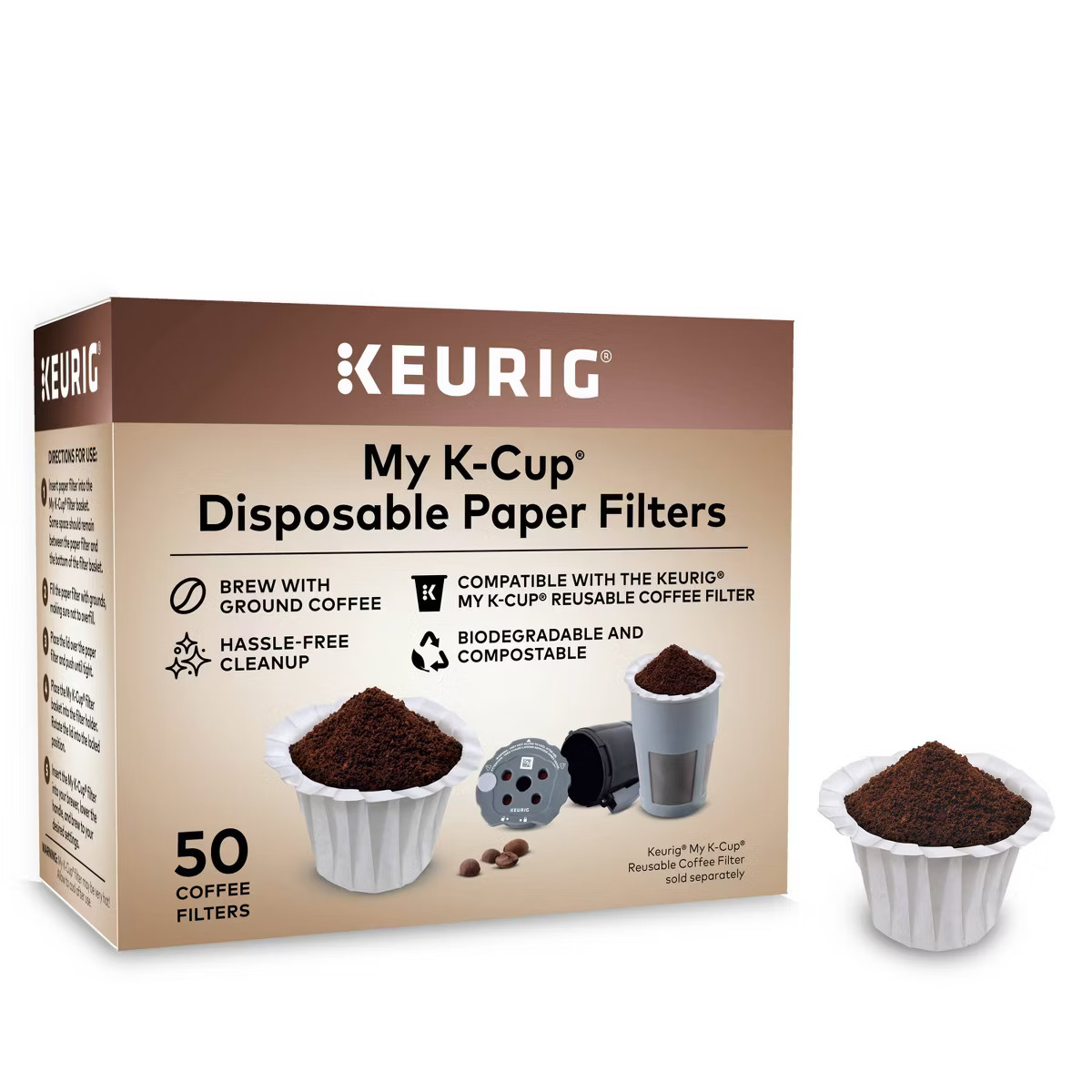 Keurig 50pk Paper Disposable Coffee Filters White | Target