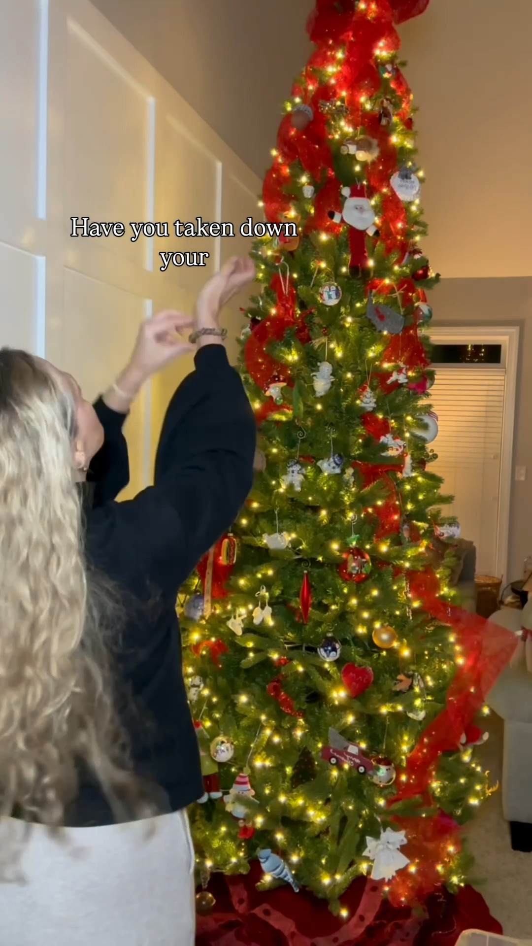 It’s January 5th. Have you taken down Christmas decorations yet?  Sam helped me take most of our things down January 1st.  Gotta admit, an artificial tree (even a tall one) is so much easier than our real trees ever were - admittedly they were even bigger than this one so no surprise.  

Love that I can basically do this one by myself - and with just my handy step ladder.  

#LTKstorytime #LTKHome #LTKSeasonal