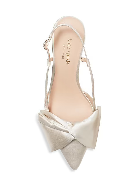 Marseille Bow Satin Slingback Pumps | Saks Fifth Avenue