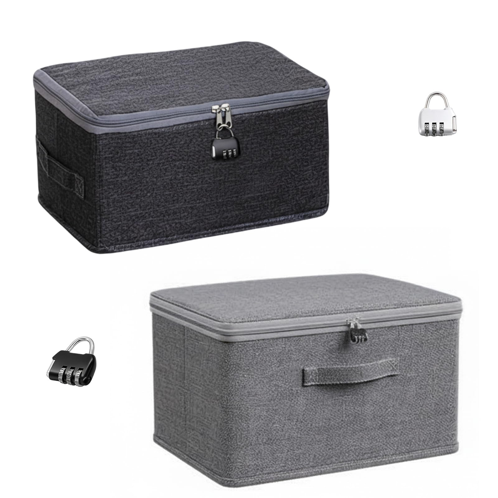 Storage Bins 4-Piece Set, Cube Storage Bin with Locking Storage Box, Secure and Discreet Storage ... | Amazon (US)