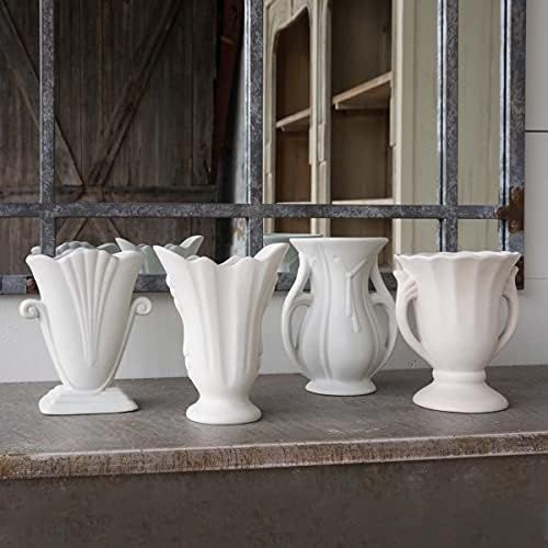 Park Hill Collection ECC81262 Vintage Style Flower Vase Collection, Set of 4, Ceramic | Amazon (US)