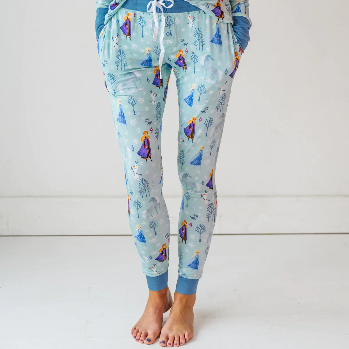 Disney Frozen Anna & Elsa Women's Bamboo Viscose Pajama Pants | Little Sleepies