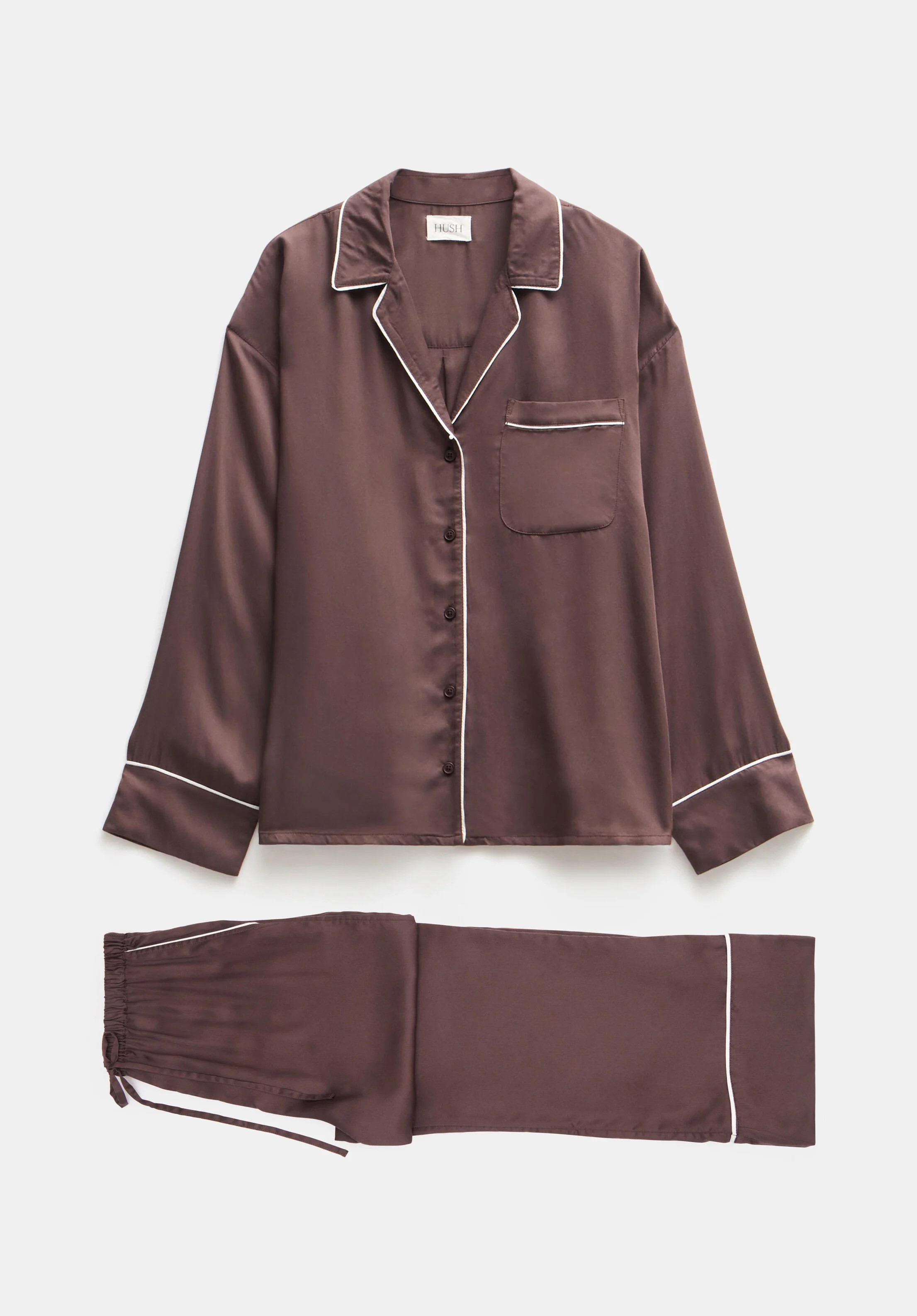 Angelina Satin Modal Pyjama Set | Hush UK