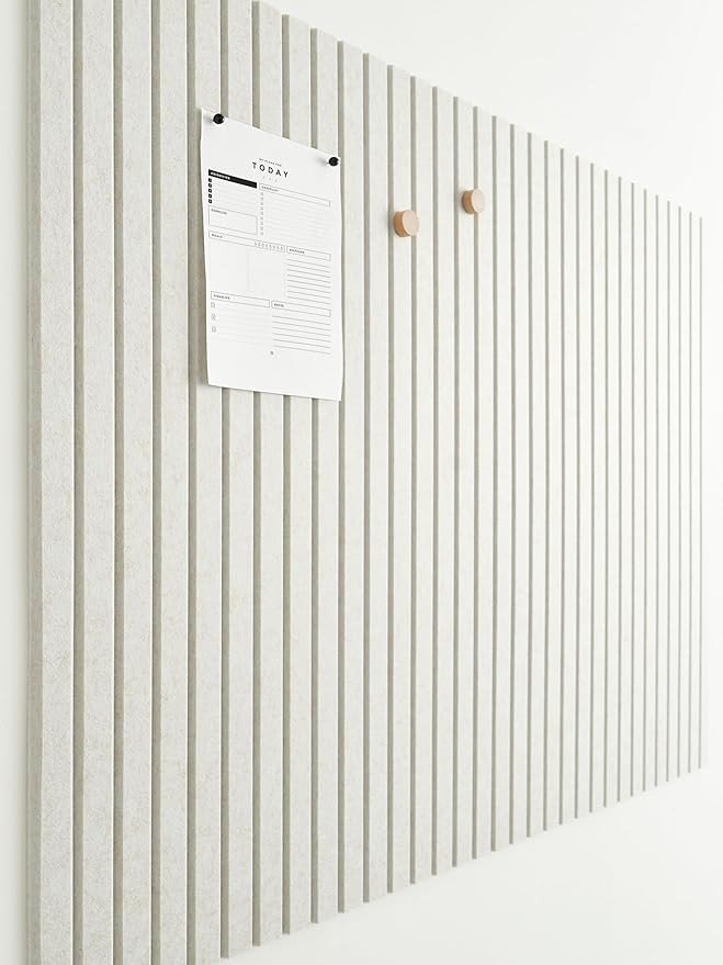 Large Cork Boards for Walls Black Felt Board Alternative - Slat Wall Paneling, Felt Bulletin Boar... | Amazon (US)