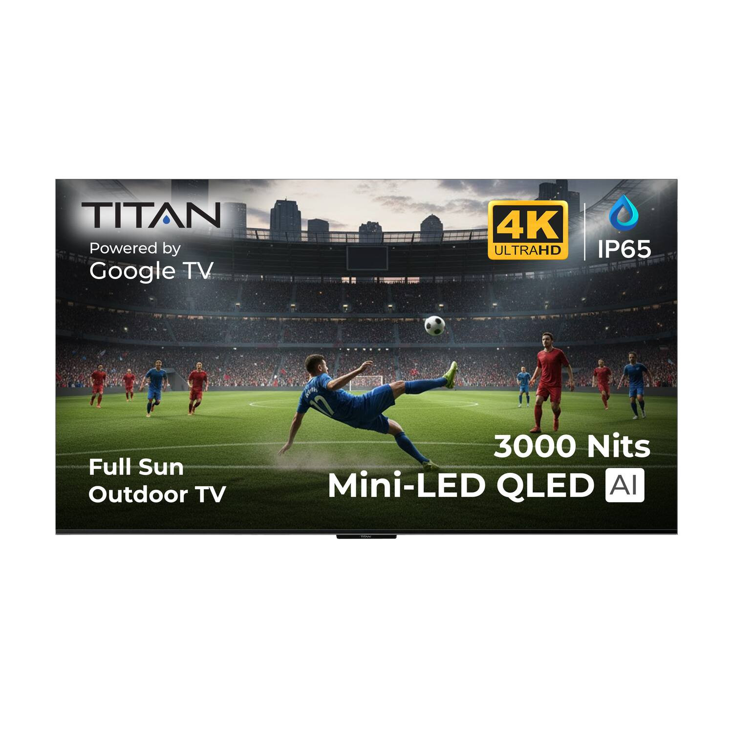 Titan - G300 Mini-LED 98 Inch Full Sun Smart Outdoor TV, IP65 Weatherproof,4K HD Google AI OS,6000 Nits,DolbyVision-Atmos | Best Buy U.S.