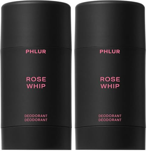 PHLUR Rose Whip Natural Deodorant, 1.76 Oz – Aluminum Free Deodorant for Women & Men, Long Lasting Odor Protection with Rose, Pink Pepper, Amber & Musk, Deodorant Stick (Pack of 2) | Amazon (US)