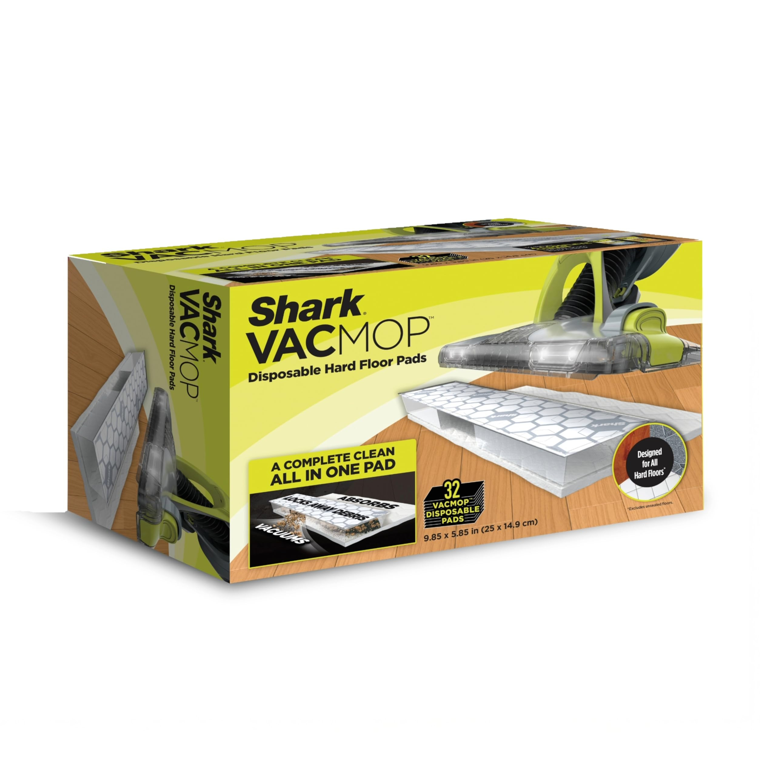 Shark VACMOP Disposable Hard Floor Pad Refills, Compatible with VM252 & VM180, No-Touch Disposal,... | Amazon (US)